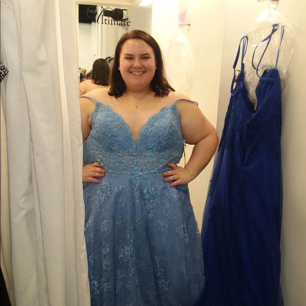 Baby Blue A-Line Gown